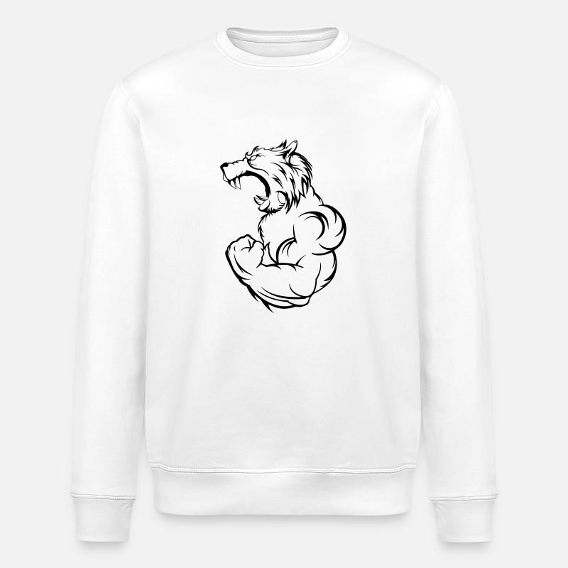 wolf_beast - Sweat bio ROLLER Stanley/Stella Unisexe - blanc