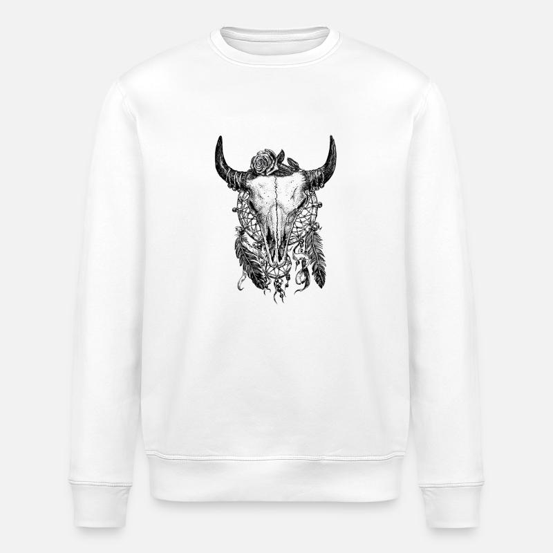 Skull Tattoo - Sweat bio ROLLER Stanley/Stella Unisexe - blanc
