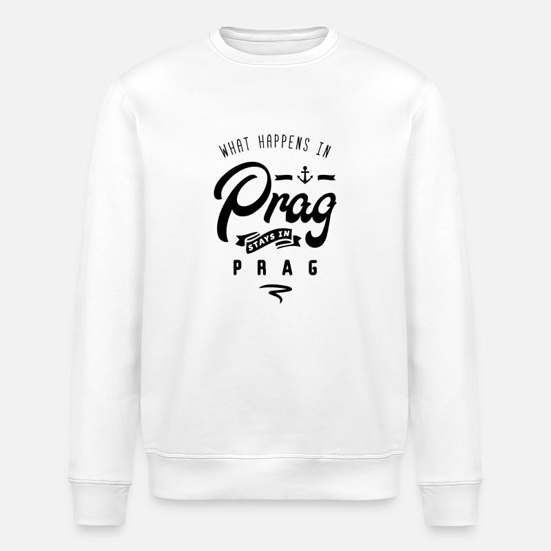 prag happens stays - Stanley/Stella Unisex Bio-Sweatshirt ROLLER - Weiß