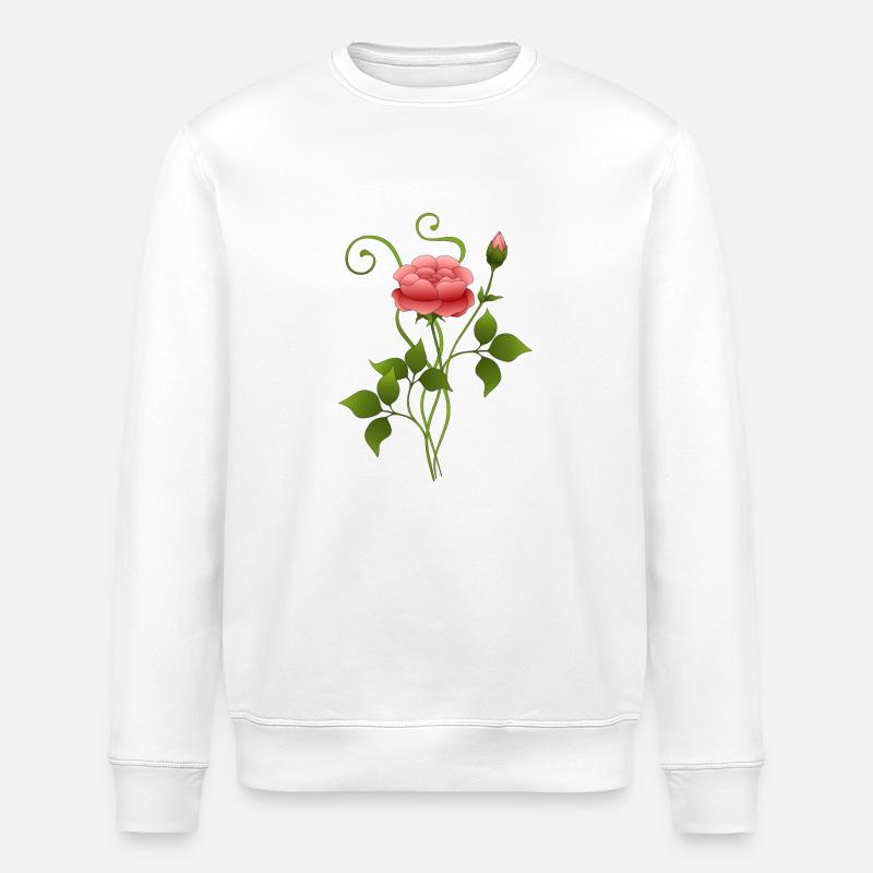 Fleur - Sweat bio ROLLER Stanley/Stella Unisexe - blanc
