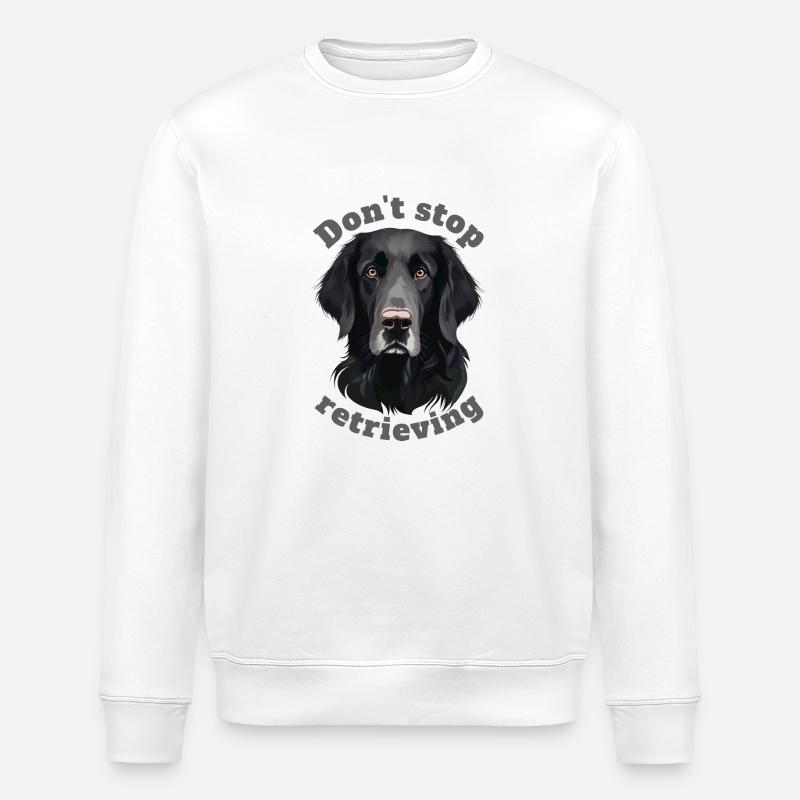 Don't stop retrieving - Labrador - Stanley/Stella ROLLER Unisex Organic Sweatshirt - white