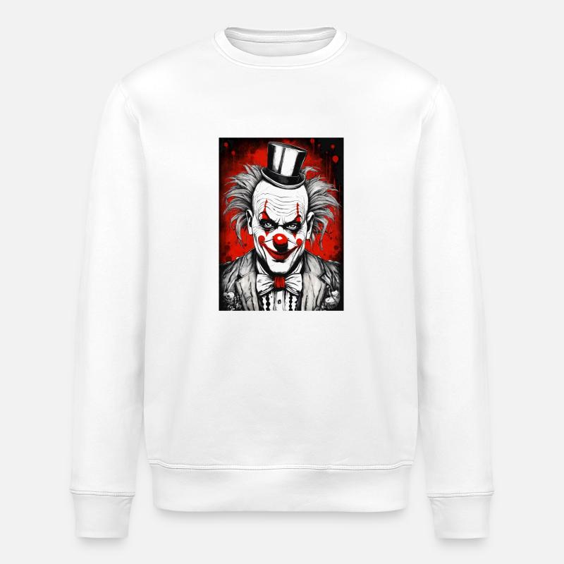 Punk-Clown - Stanley/Stella Unisex Bio-Sweatshirt ROLLER - Weiß