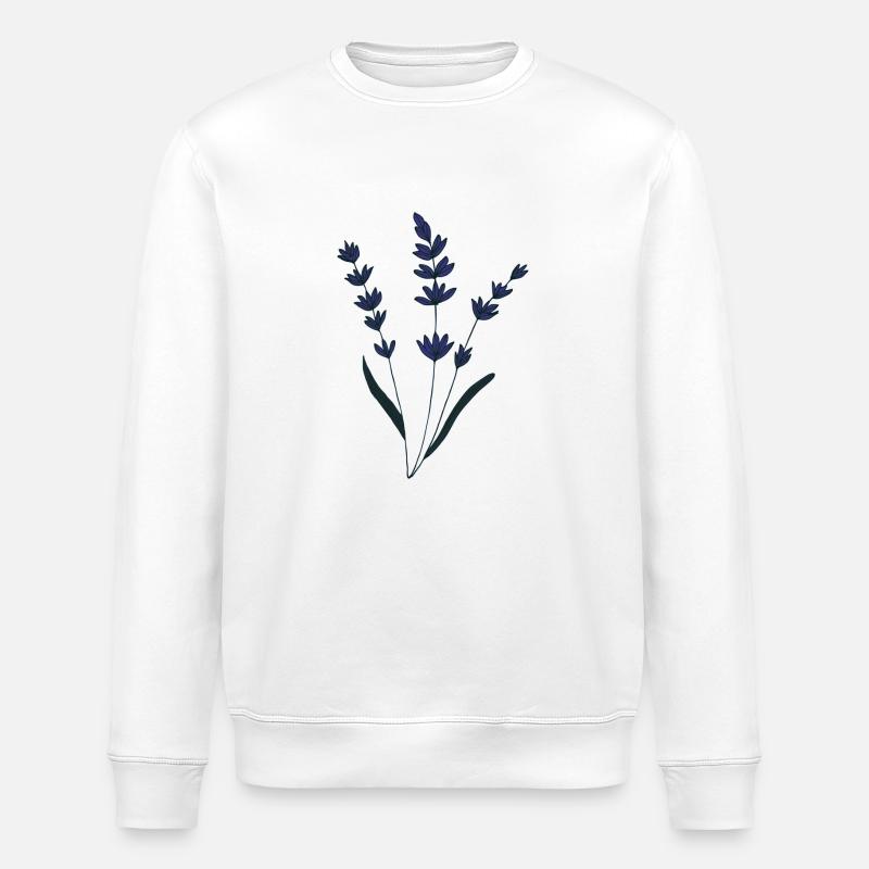 lavendel - Stanley/Stella Unisex Bio-Sweatshirt ROLLER - Weiß