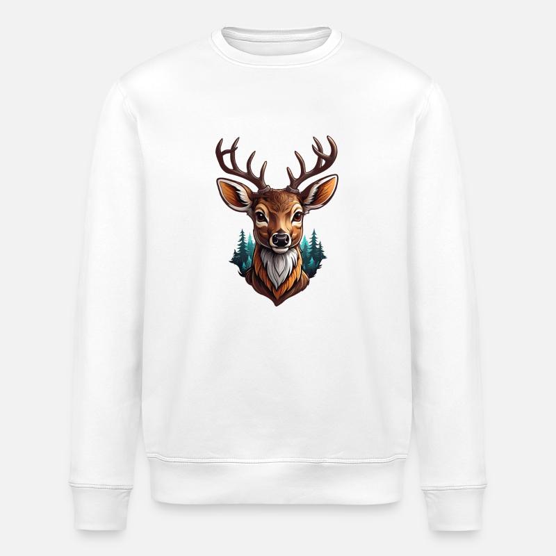 Hirsch - Stanley/Stella Unisex Bio-Sweatshirt ROLLER - Weiß