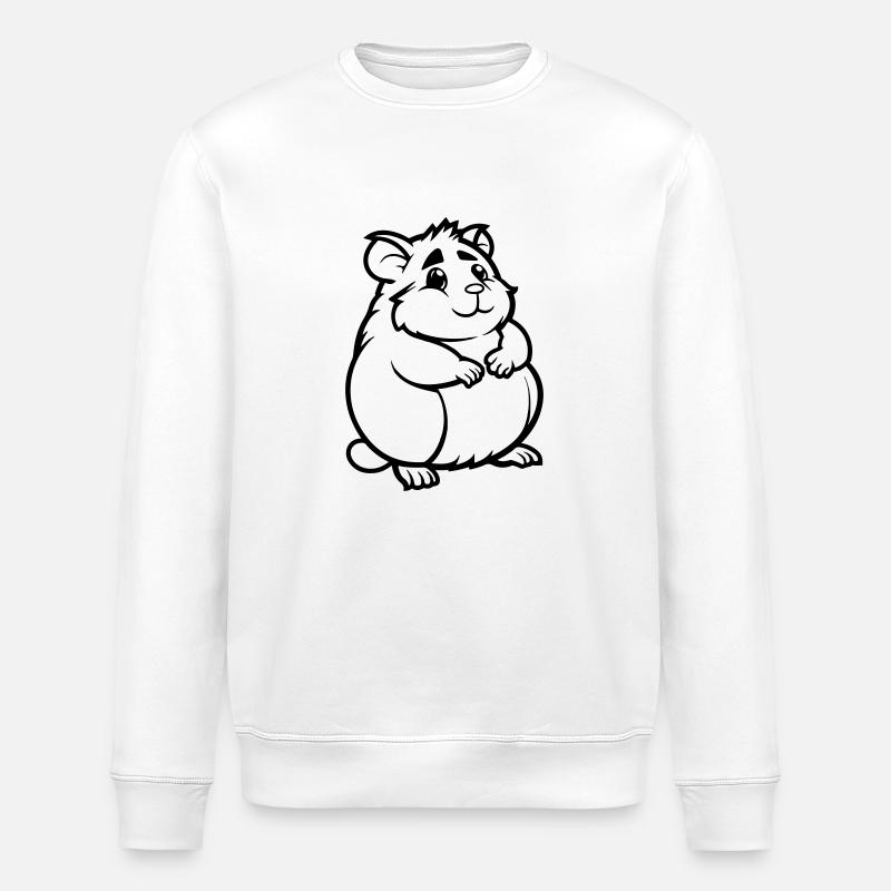 hamster comic tier - Stanley/Stella Unisex Bio-Sweatshirt ROLLER - Weiß