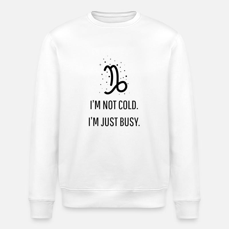 Steinbock-Symbol mit Ironie - Stanley/Stella Unisex Bio-Sweatshirt ROLLER - Weiß