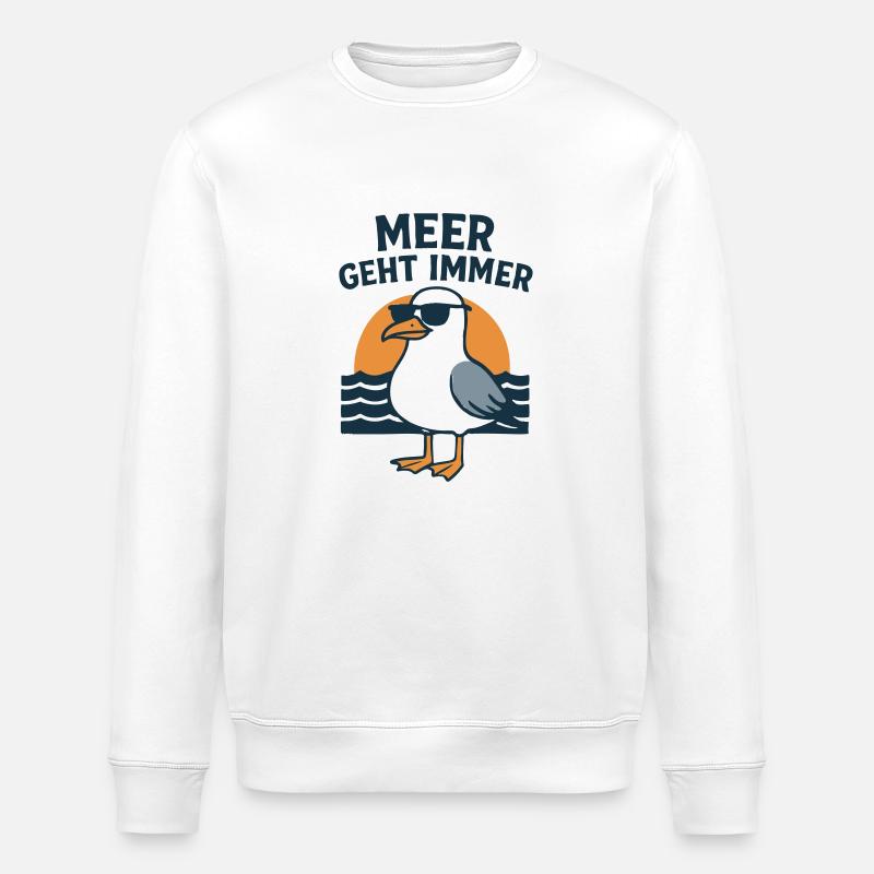 Meer geht immer - Stanley/Stella Unisex Bio-Sweatshirt ROLLER - Weiß