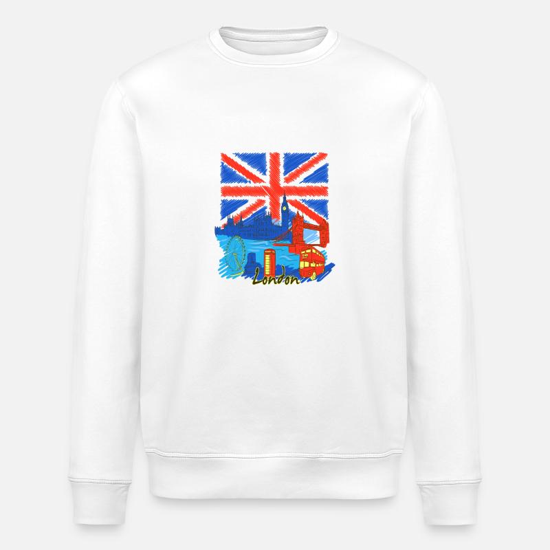 London Lover - Stanley/Stella Unisex Bio-Sweatshirt ROLLER - Weiß