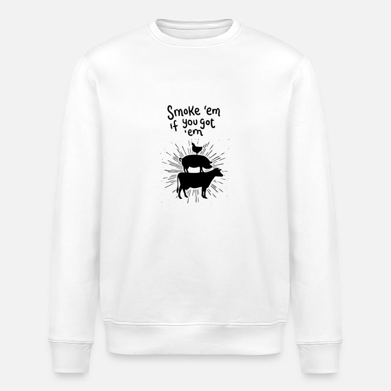 Lecker Fleisch - Stanley/Stella Unisex Bio-Sweatshirt ROLLER - Weiß