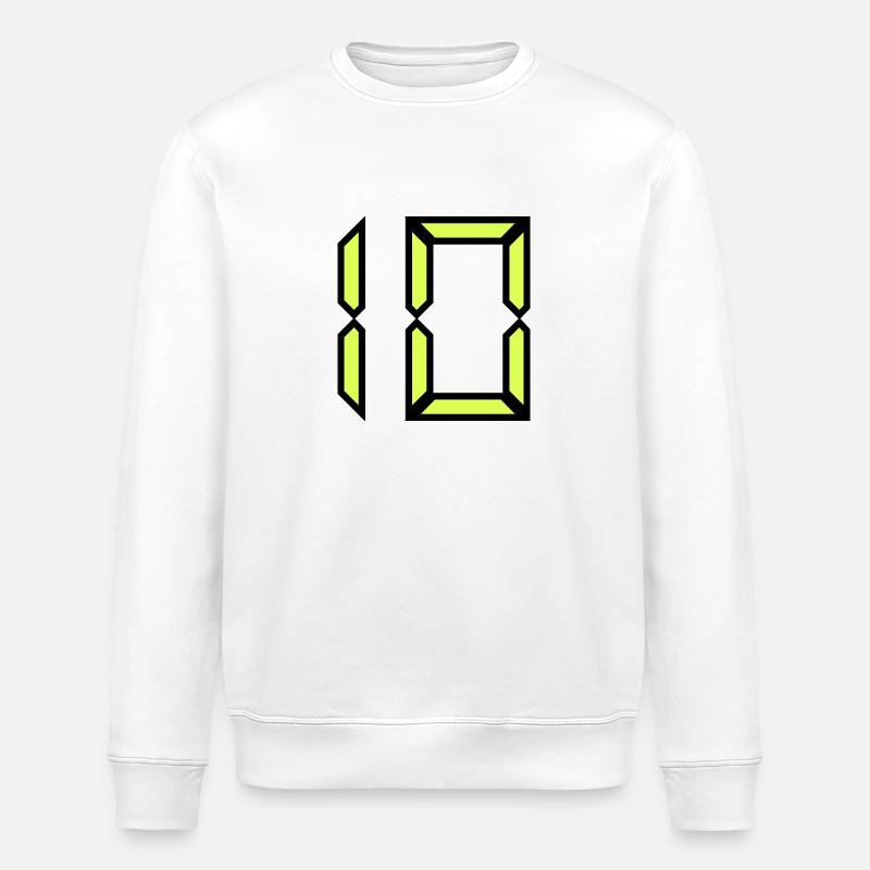 10. BIRTHDAY. HAPPY BIRTHDAY - Stanley/Stella ROLLER Unisex Organic Sweatshirt - white