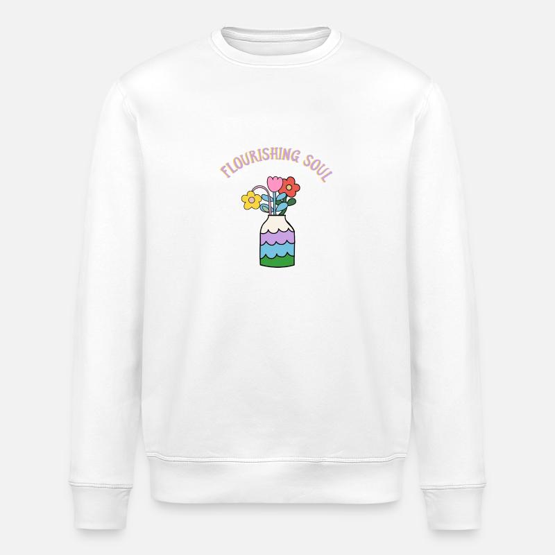 Blossoming Soul - Gift Idea - Gift - Stanley/Stella ROLLER Unisex Organic Sweatshirt - white