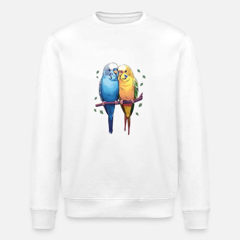 Wellensittiche - Stanley/Stella Unisex Bio-Sweatshirt ROLLER - Weiß