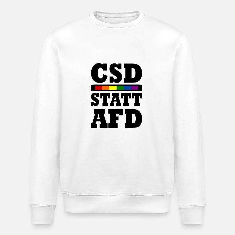 Csd statt afd - Stanley/Stella Unisex Bio-Sweatshirt ROLLER - Weiß