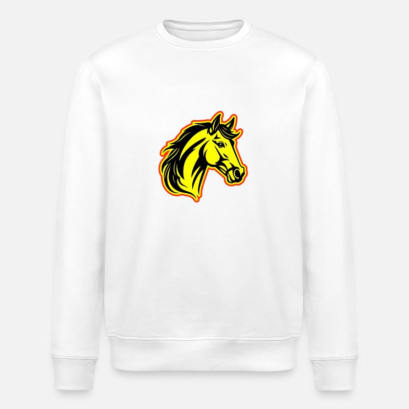 Pferd Kopf - Stanley/Stella Unisex Bio-Sweatshirt ROLLER - Weiß