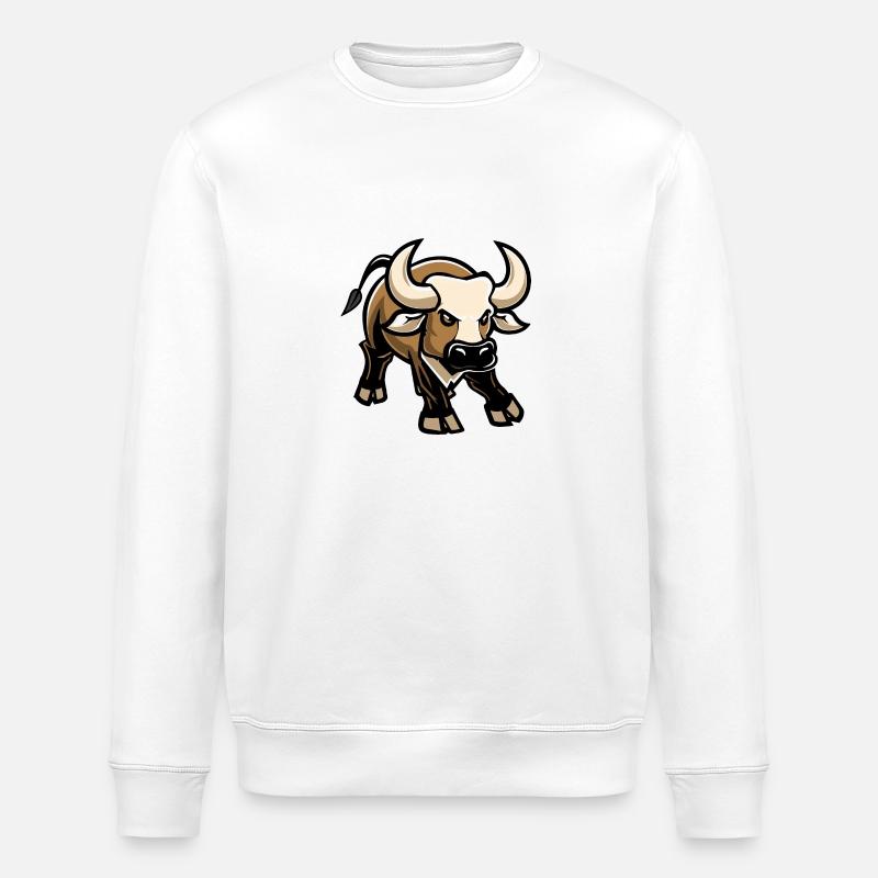 Taurus Comic - Stanley/Stella ROLLER Unisex Organic Sweatshirt - white