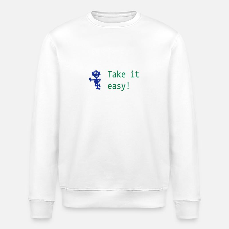 lustiger Comicstyle - Stanley/Stella Unisex Bio-Sweatshirt ROLLER - Weiß