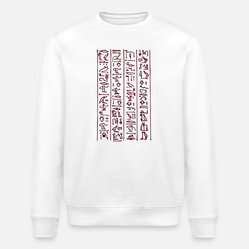Kursiv-Hieroglyphen - Stanley/Stella Unisex Bio-Sweatshirt ROLLER - Weiß