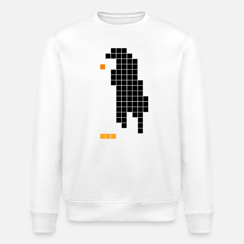 Pixel Penguin – Design rétro d’animaux - Sweat bio ROLLER Stanley/Stella Unisexe - blanc