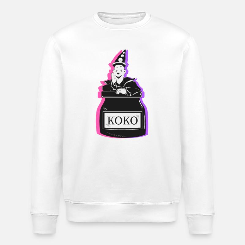 Koko Clown - Stanley/Stella Unisex Bio-Sweatshirt ROLLER - Weiß