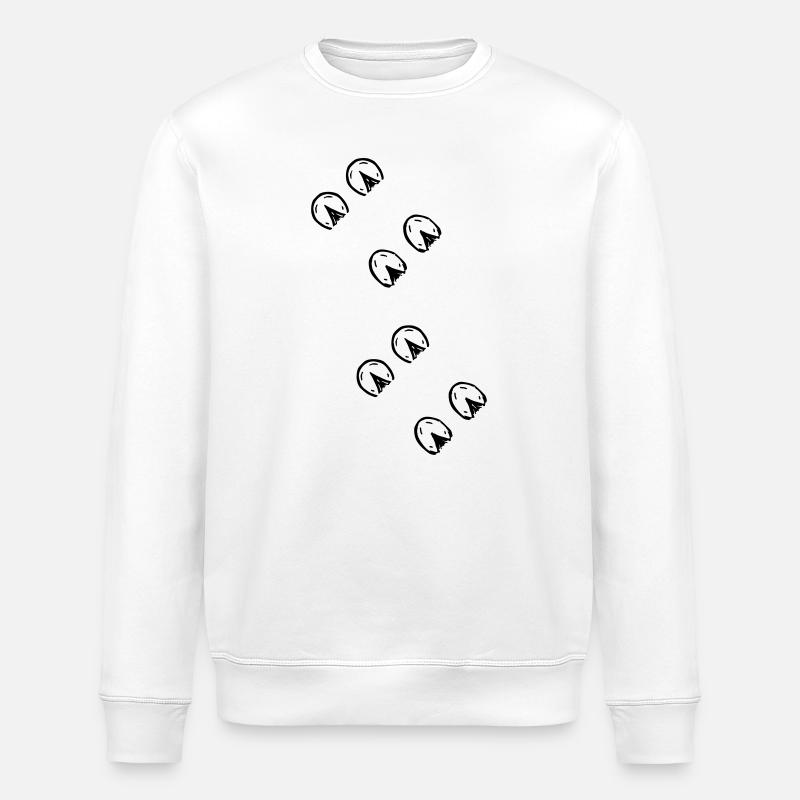 Hufabdrücke Pferdehuf - Stanley/Stella Unisex Bio-Sweatshirt ROLLER - Weiß