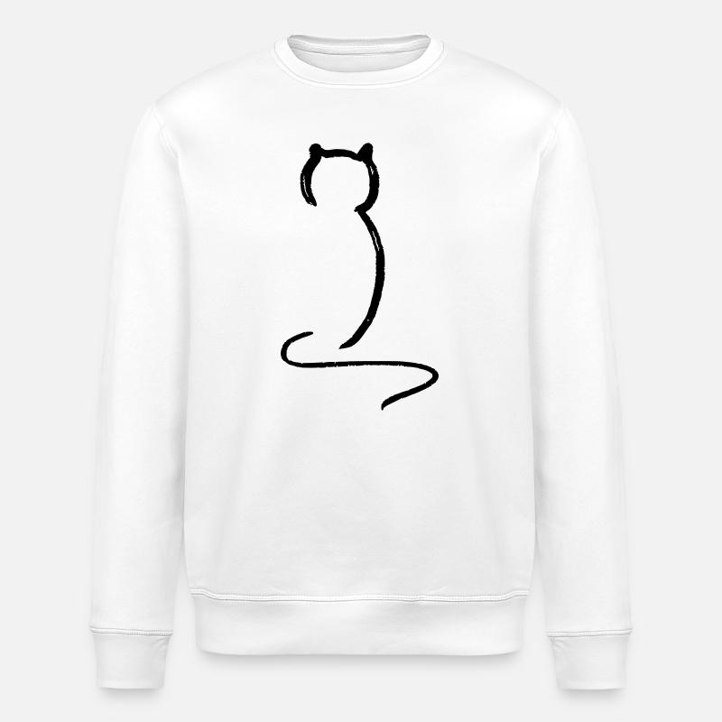 Chat - Sweat bio ROLLER Stanley/Stella Unisexe - blanc