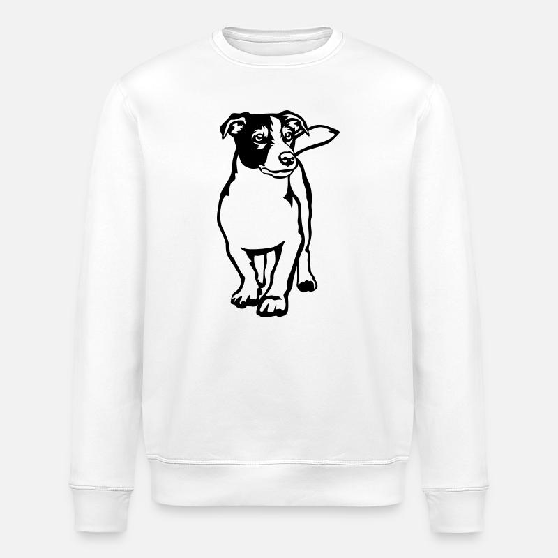Jack Russell Terrier - Stanley/Stella ROLLER Unisex Organic Sweatshirt - white