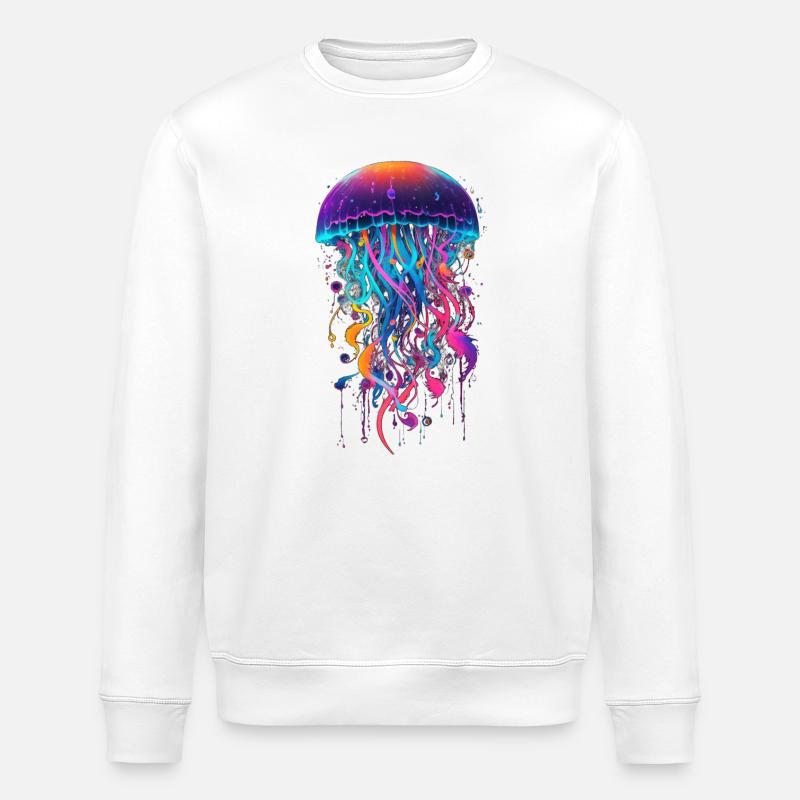 Qualle - Stanley/Stella Unisex Bio-Sweatshirt ROLLER - Weiß