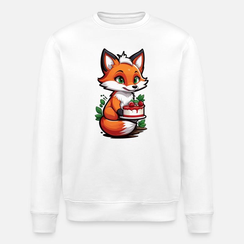 Foxy Cake Delight - Stanley/Stella Unisex Bio-Sweatshirt ROLLER - Weiß