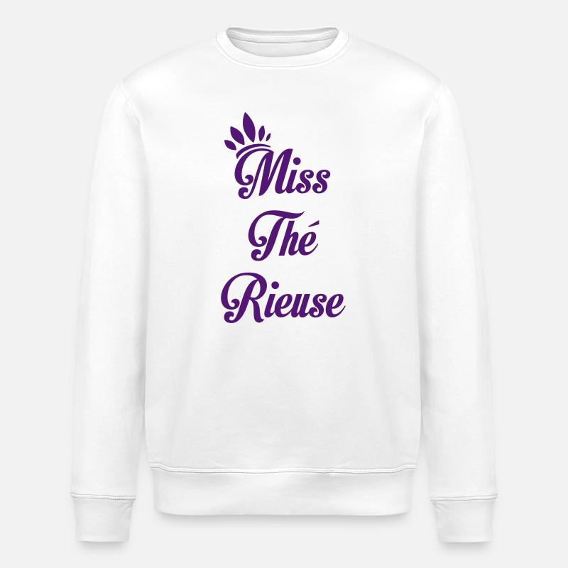 Fräulein Lachender Tee - Stanley/Stella Unisex Bio-Sweatshirt ROLLER - Weiß