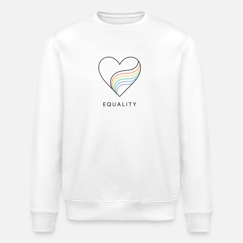 Pride Rainbow Love Equality Diversity Queer - Stanley/Stella ROLLER Unisex Organic Sweatshirt - white