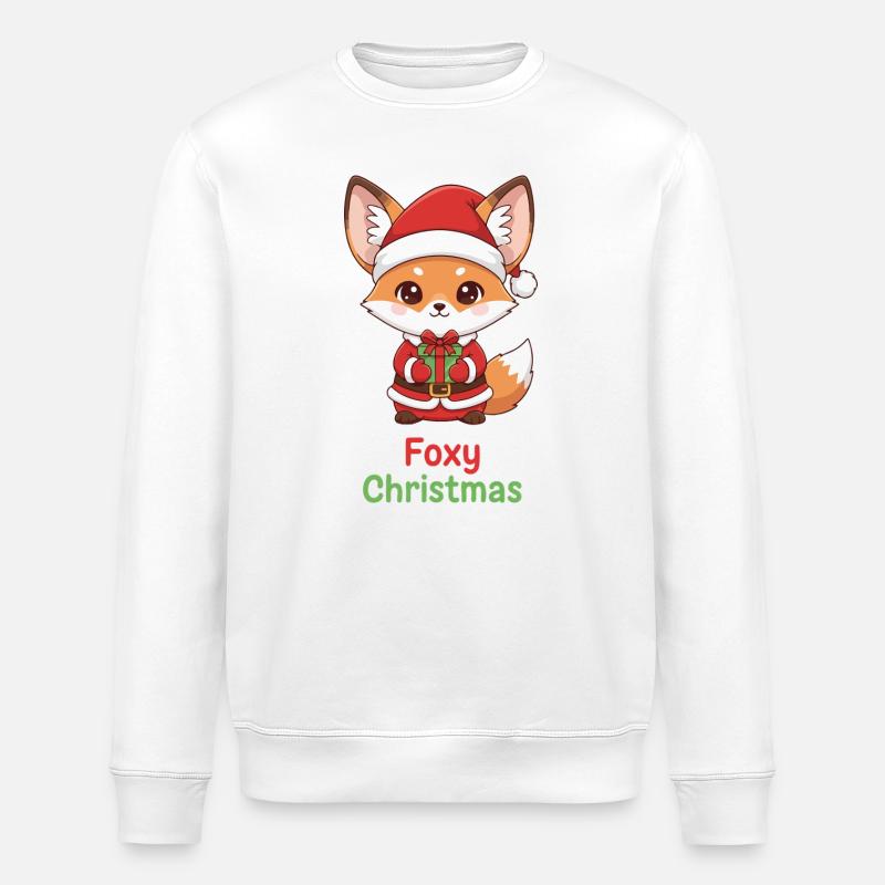 Foxy Christmas Gift Fox - Stanley/Stella Unisex Bio-Sweatshirt ROLLER - Weiß