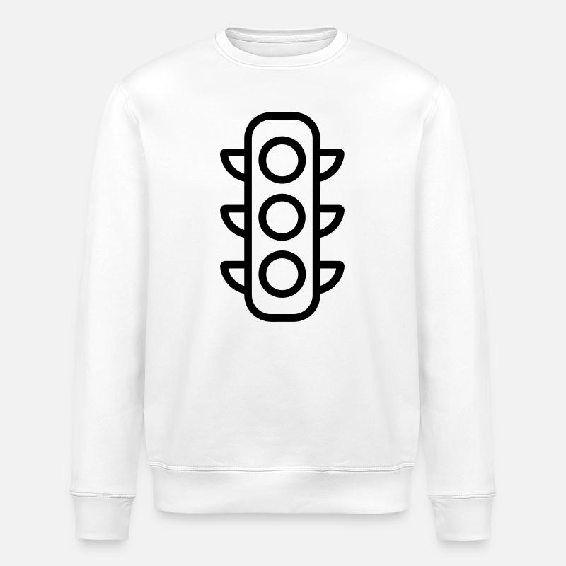 traffic light - Stanley/Stella ROLLER Unisex Organic Sweatshirt - white