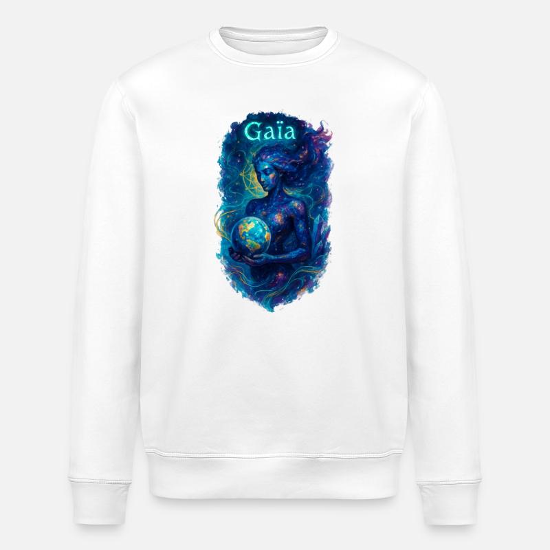 Gaia – Mutter Natur – Baum des Lebens - Stanley/Stella Unisex Bio-Sweatshirt ROLLER - Weiß