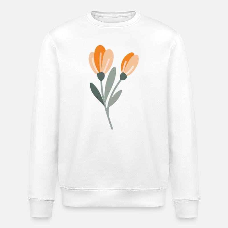 Blume - Stanley/Stella Unisex Bio-Sweatshirt ROLLER - Weiß