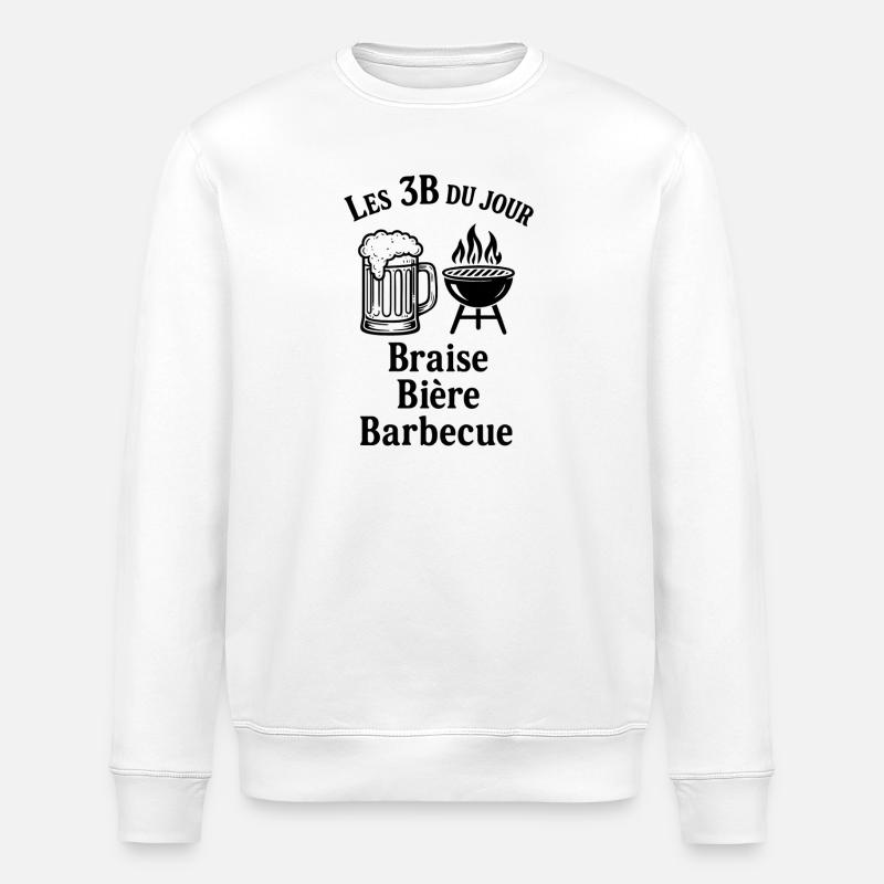 Les 3 B du jour - Sweat bio ROLLER Stanley/Stella Unisexe - blanc