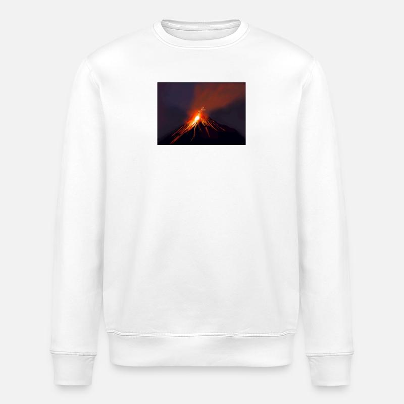Éruption Volcanique Intense cheval de feu - Sweat bio ROLLER Stanley/Stella Unisexe - blanc
