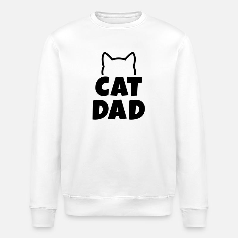 Cat Dad - Stanley/Stella Unisex Bio-Sweatshirt ROLLER - Weiß