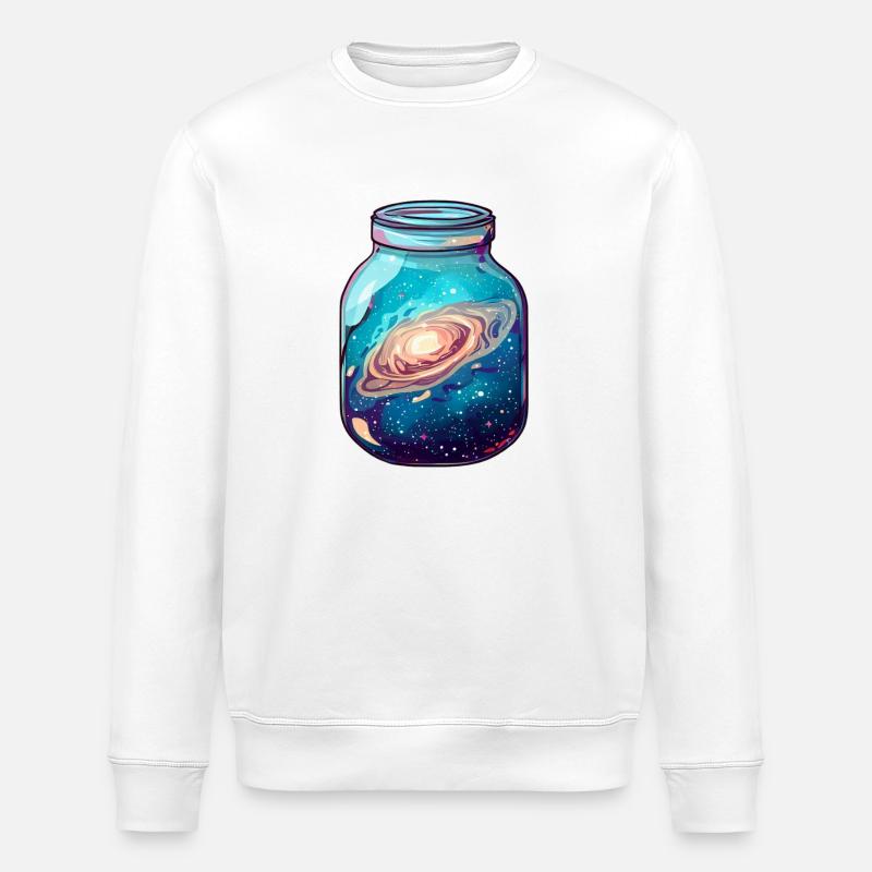 Espace dans un bocal - Sweat bio ROLLER Stanley/Stella Unisexe - blanc
