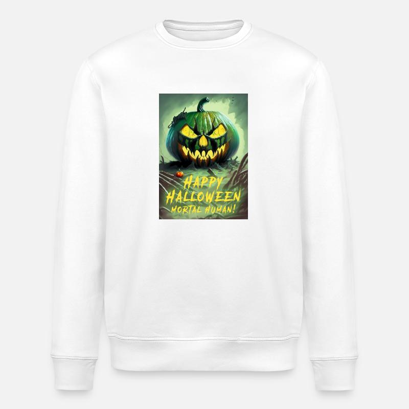 Joyeux Halloween Mortal Human - Sweat bio ROLLER Stanley/Stella Unisexe - blanc