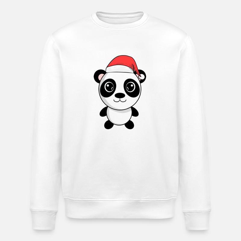 Panda Peluche Noël - Sweat bio ROLLER Stanley/Stella Unisexe - blanc