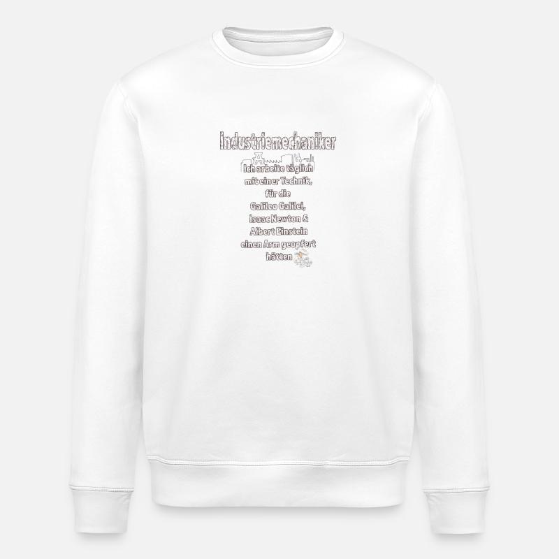 Industriemechaniker - Stanley/Stella Unisex Bio-Sweatshirt ROLLER - Weiß