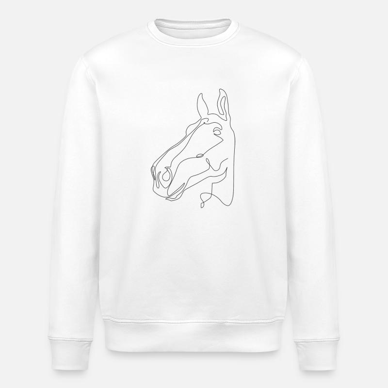Pferdekopf Rocco - Stanley/Stella Unisex Bio-Sweatshirt ROLLER - Weiß