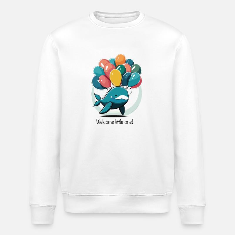 bébé baleine - Sweat bio ROLLER Stanley/Stella Unisexe - blanc
