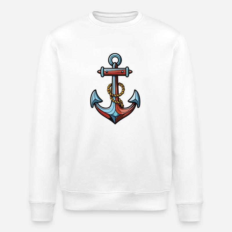 Anker Symbol Hafen - Stanley/Stella Unisex Bio-Sweatshirt ROLLER - Weiß
