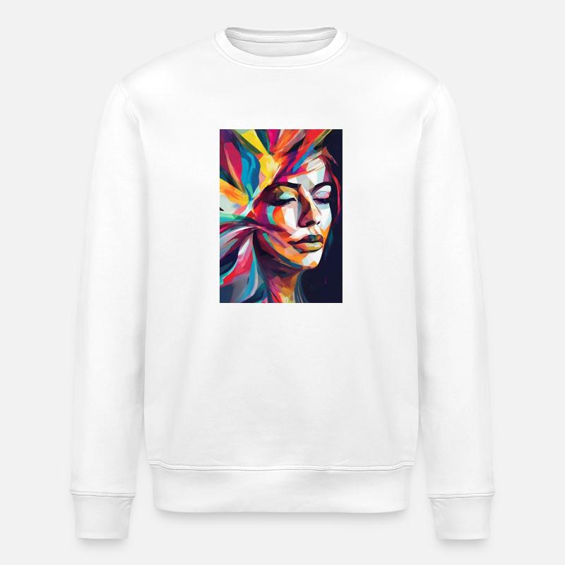 Abstract image - Stanley/Stella ROLLER Unisex Organic Sweatshirt - white