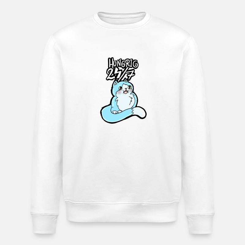 Faim 24h/24 et 7j/7 - Sweat bio ROLLER Stanley/Stella Unisexe - blanc