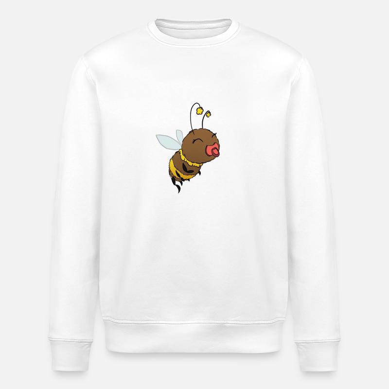 Cute Bumblebee Pacifier - Stanley/Stella ROLLER Unisex Organic Sweatshirt - white