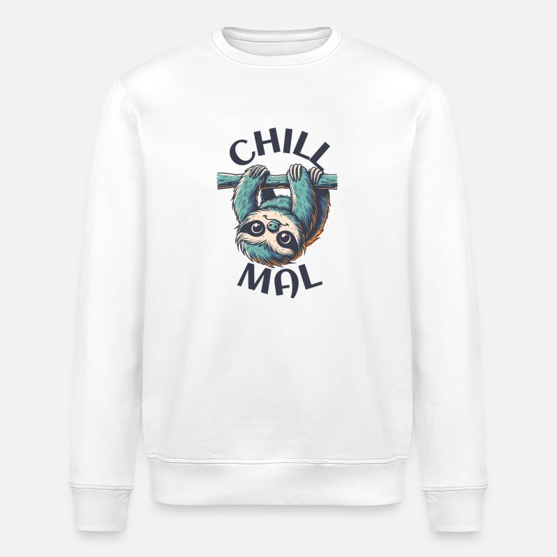 Chill mal - Stanley/Stella Unisex Bio-Sweatshirt ROLLER - Weiß