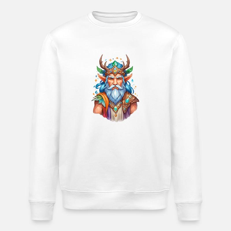 Druide Wasserfarben - Stanley/Stella Unisex Bio-Sweatshirt ROLLER - Weiß