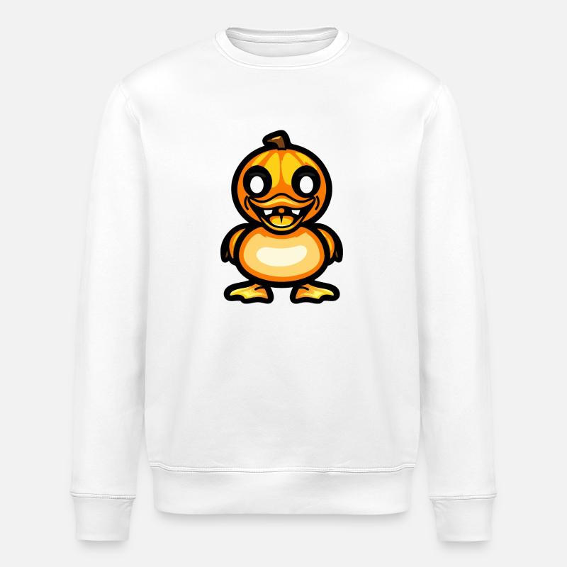 Canard Halloween Bande dessinée drôle - Sweat bio ROLLER Stanley/Stella Unisexe - blanc